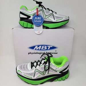 New! MBT Men's GT 17 Sneakers with Ortholite Insole Size 10.5 Green Black White